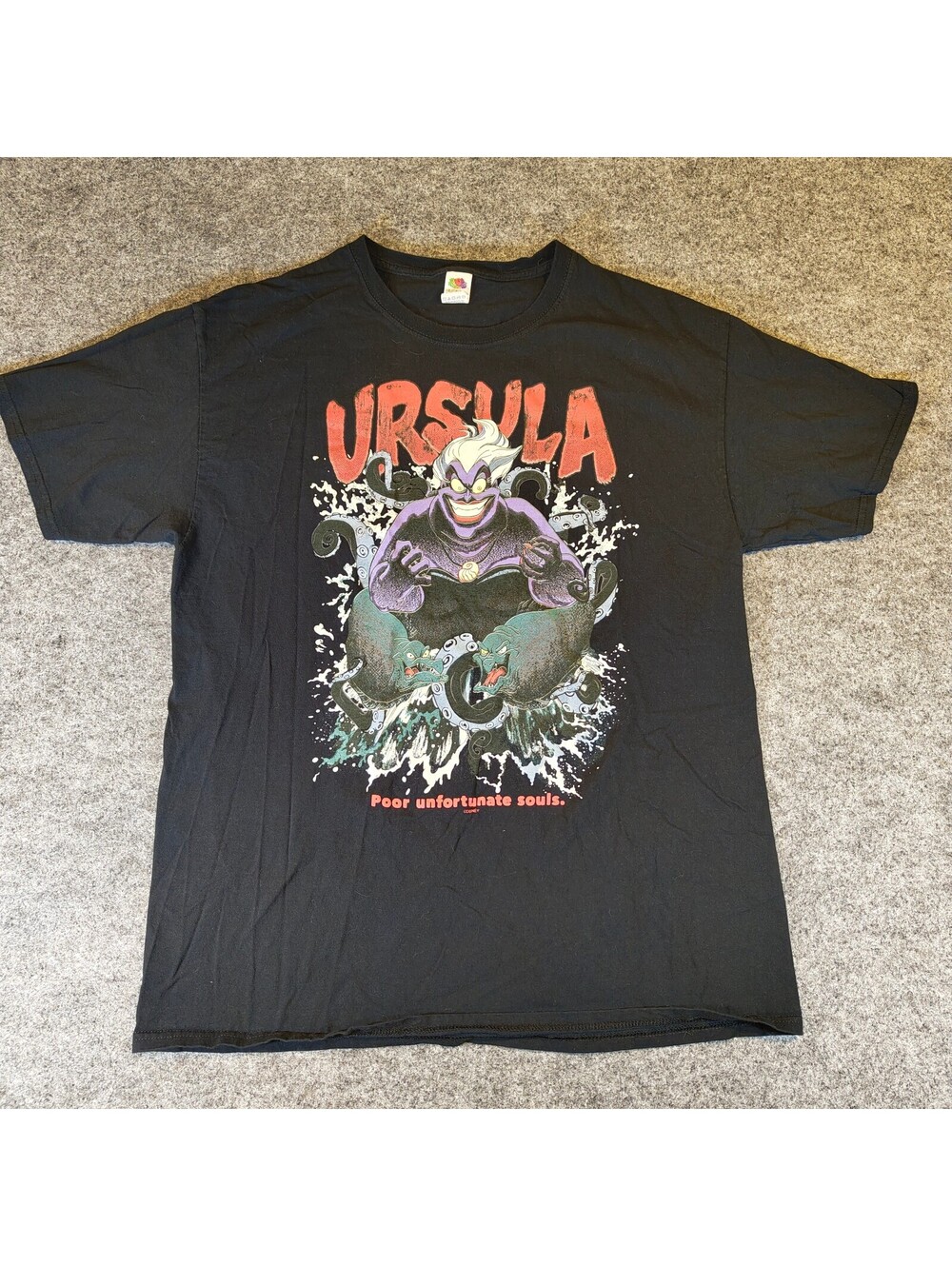 Disney Villain Ursula Poor Unfortunate Souls Graphic T-Shirt Black Men's L